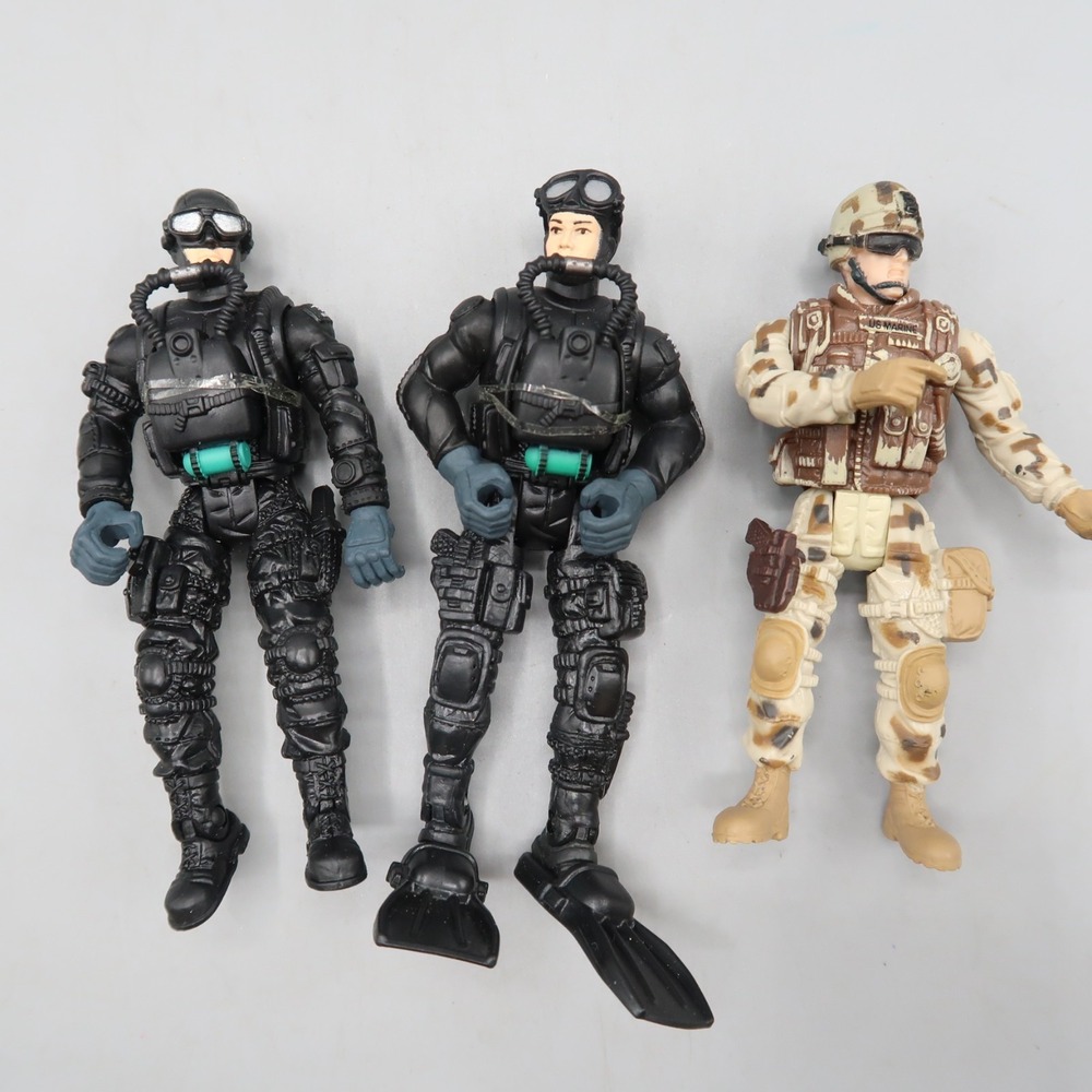 Chap Mei Deep Sea Rescue Toy Scuba Diver Army Men‎ Action Figure Lot